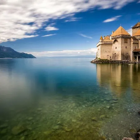 The Blue Leman With Panoramic View Montreux